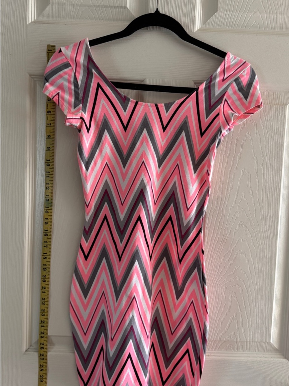 Charlotte Russe Pink and Gray Cotton Dress